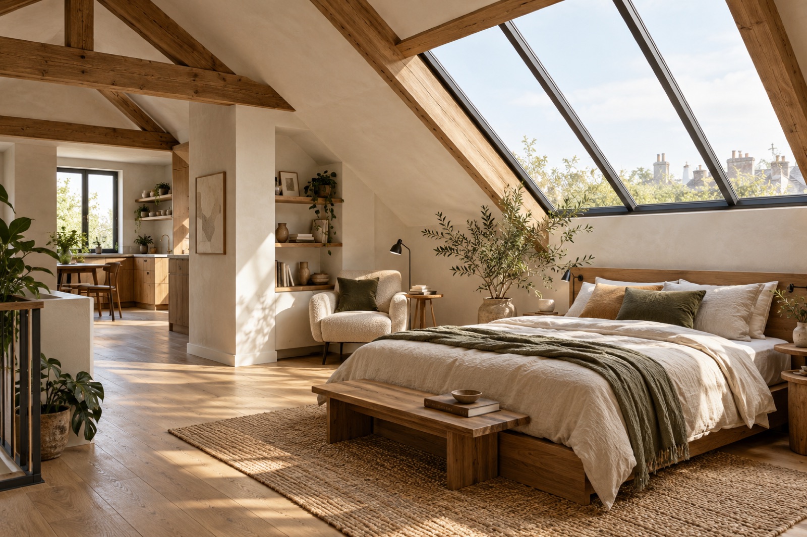 Concept image of a sunlit loft apartment